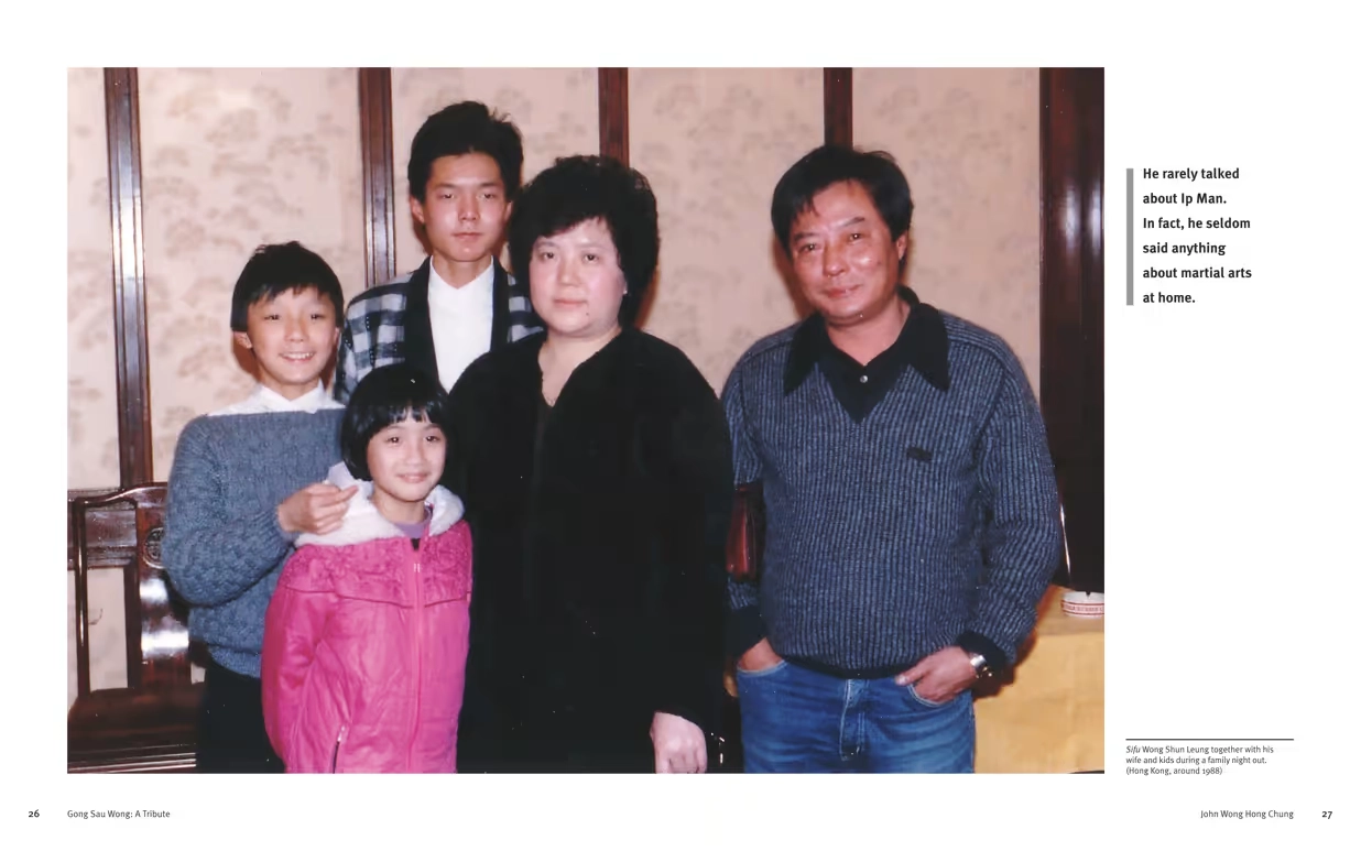 A two-page spread of John Wong Hong Chung’s interview from the book “Gong Sau Wong: A Tribute: Direct Students On Sifu Wong Shun Leung”.
